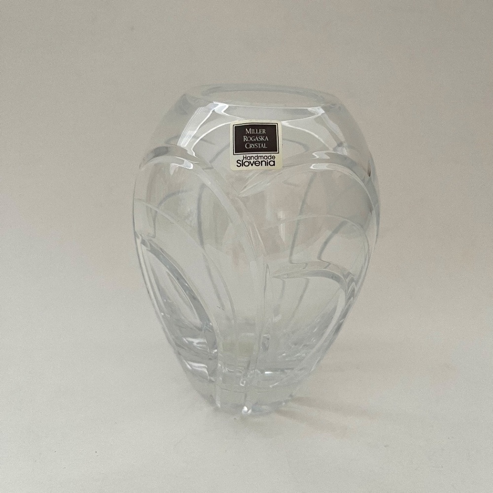 VINTAGE ROGASKA CRYSTAL VASE NIB